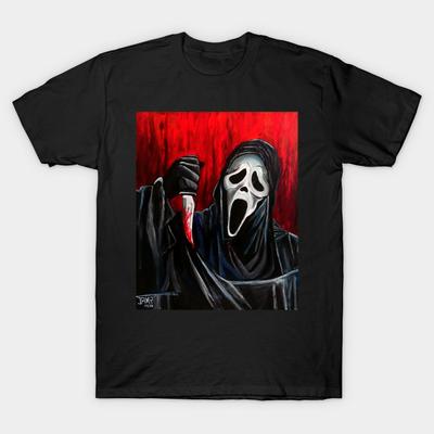 Heren Zwart Print T-shirt Scream No-Cut Transferpapier Print Katoenen T-shirt