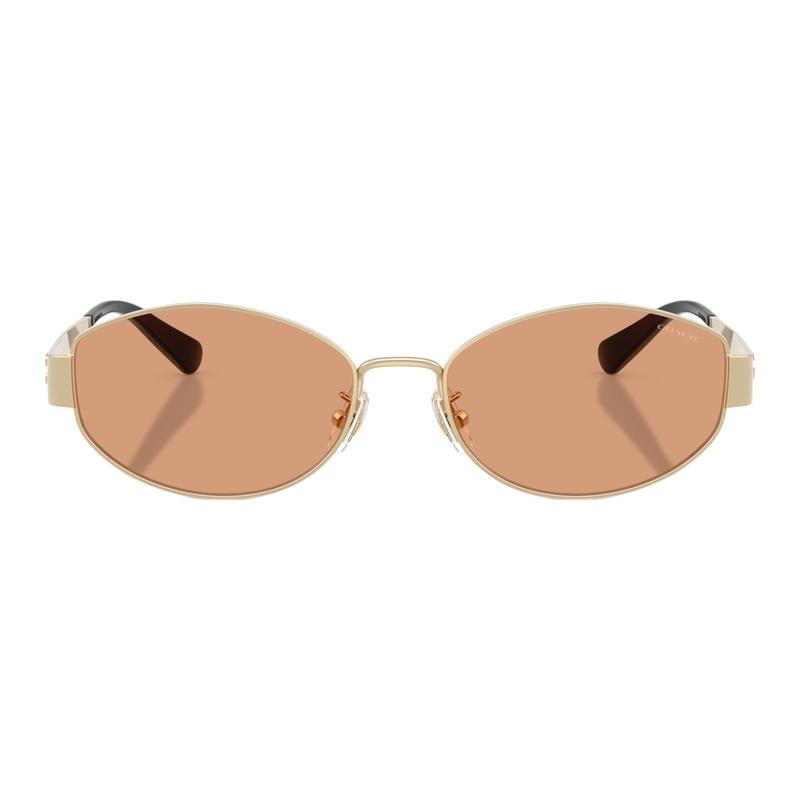 COACH 7192D Brand C logo Metal Irregular sunglasses Couple style for men and women Gold