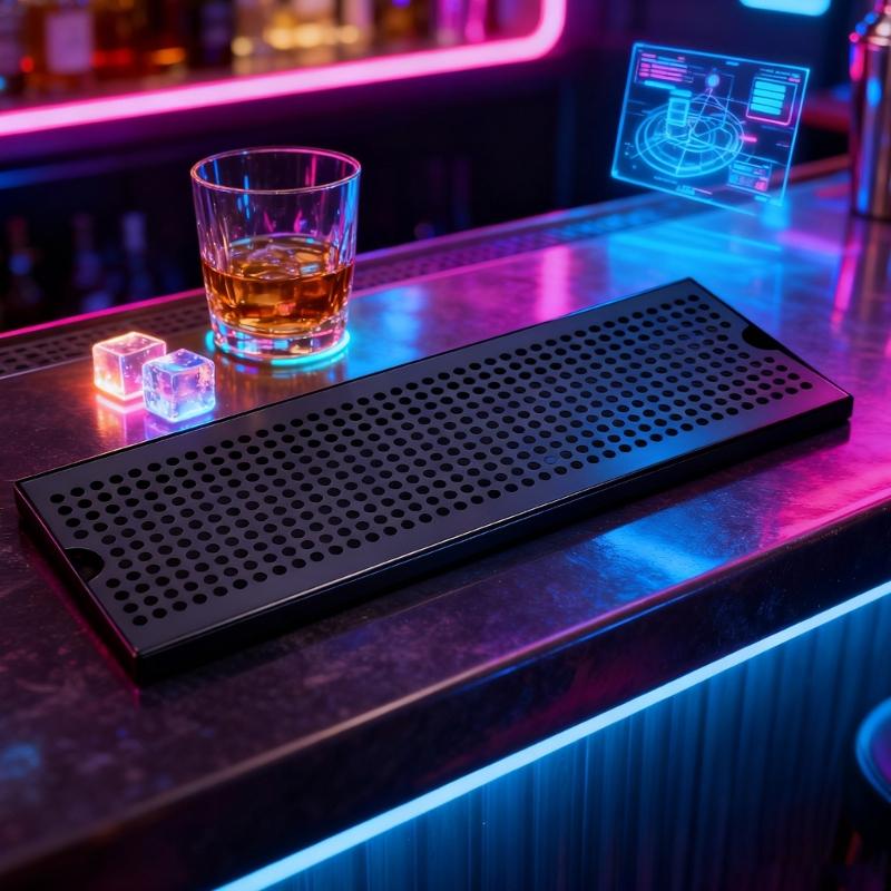 Placă de scurgere pentru pahare de ceai Metal Turn de bere Tavă de picurare metalică oțeluri Tavă de picurare pentru bere Placă tip scurgere pentru restaurant, bucătărie