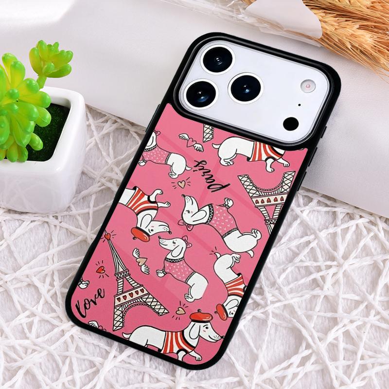 Dachshund Dog Phone Case for iPhone 17 Air 16 15 11 12 14 13 Pro Max Shockproof Cover