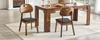 Set of 2 Dining Chairs with Oval Backrest, Modern Wooden Chairs with Carry Handle Design, Upholstered Kitchen Chairs, Chairs Only Without Table