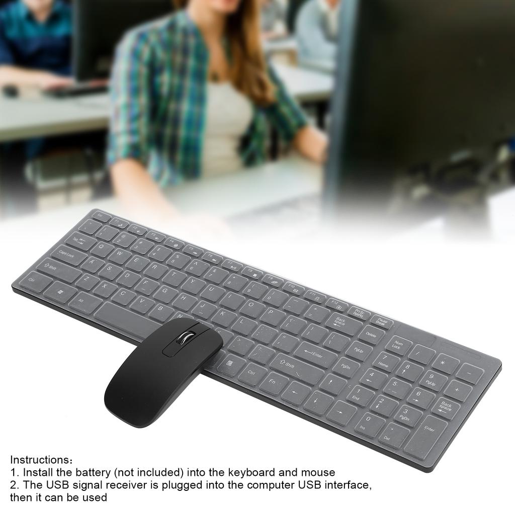 Mouse and Keyboard Set Wireless 10m Remote Connection Smart Sleep Fingerboardand Mouse Combo for IOSCelsiusWindowsCelsiusAndroid