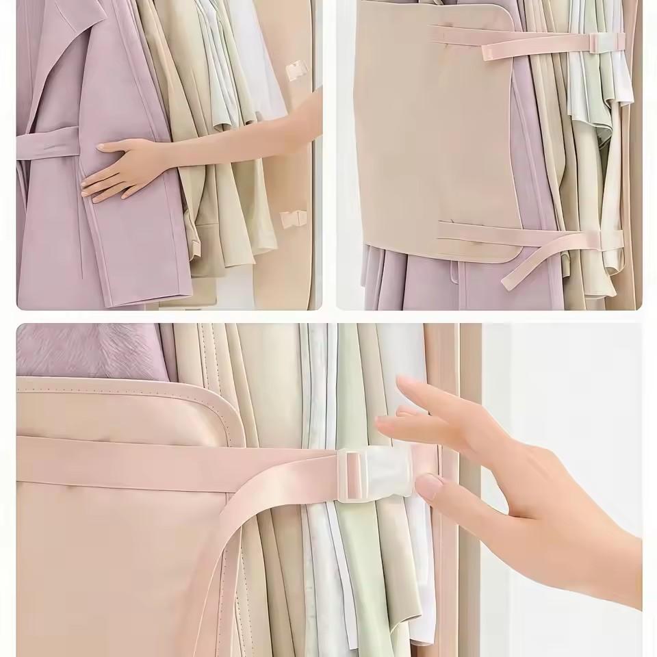 1/2pc Down Jacket Compressed Dust Cover Clothes Compression Hanging Bag Household Visible Clothes Storage Bag Wardrobe Organizer