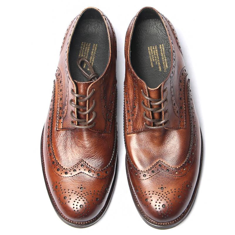 Genuine leather Men Formal Shoes Handcrafted Men Brogue Dress Shoes Classic Business Mens Oxford Shoes Luxury leather footwear