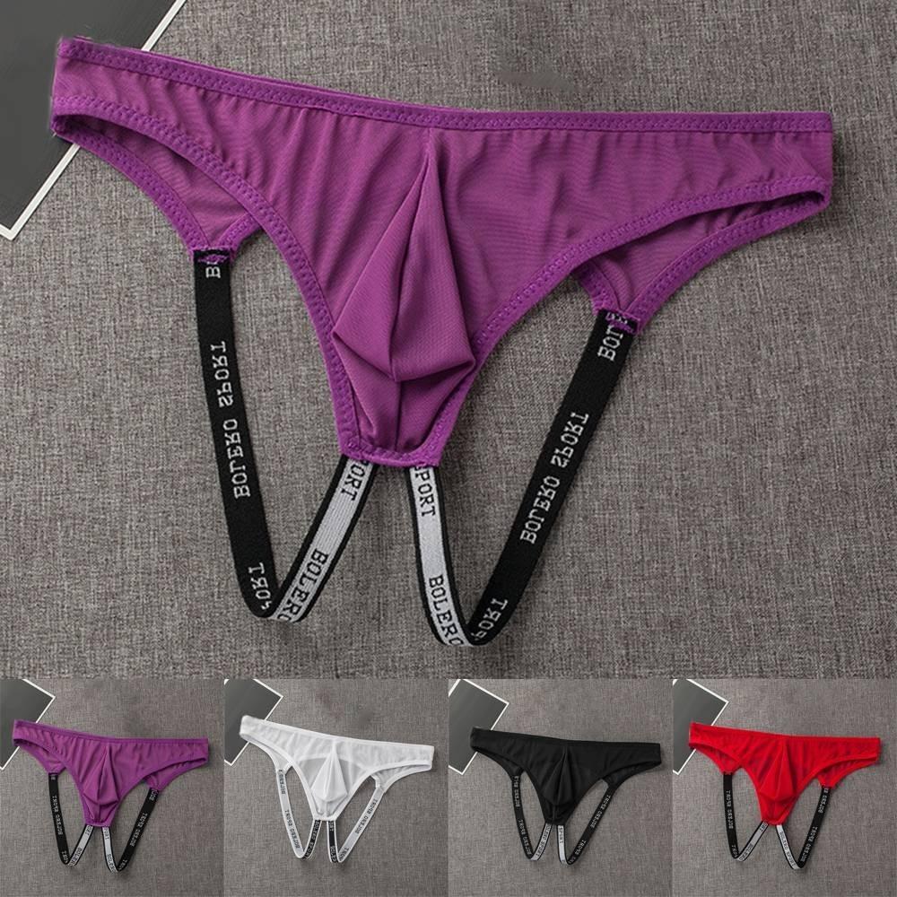 Backless Pouch Men Underwear Breathable Nylon+Polyester