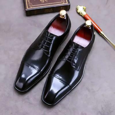 Fashion Business Formal Black Leather Shoes Men Fashion Casual Formal Shoes Classic Italian Formal Leather Casual Shoes Size 48