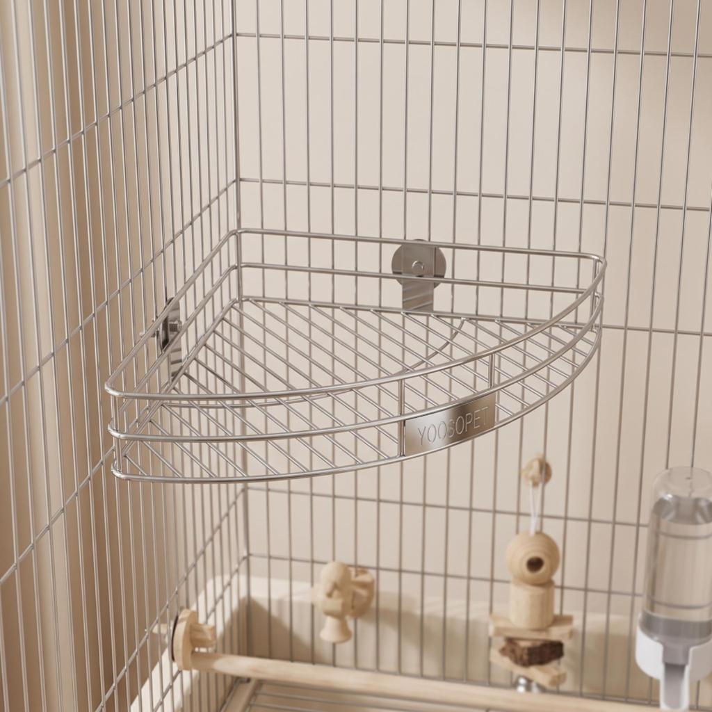 Stable Stainless Steel Bird Perch Platform Long-Lasting Cage