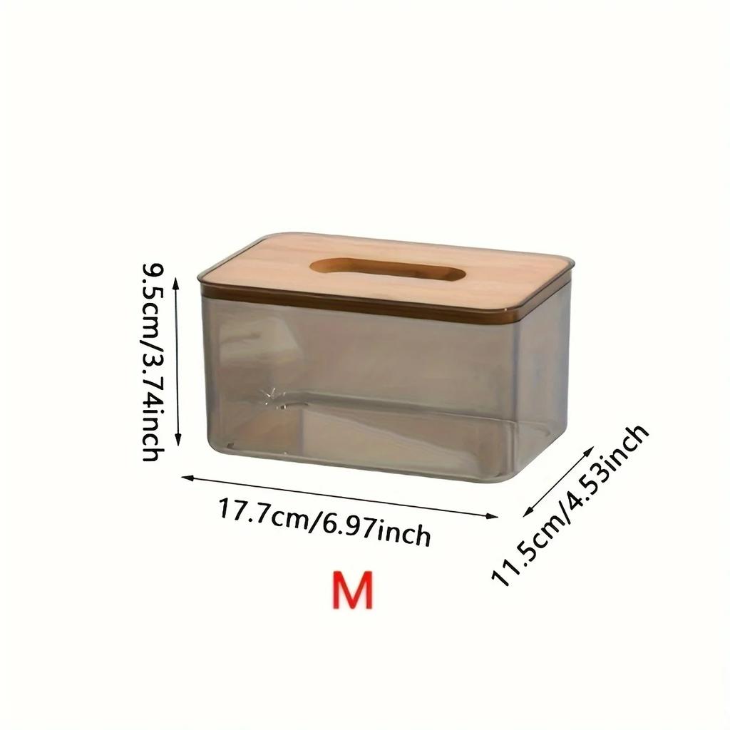 1pc, Tissue Box Holder, Desktop Tissue Holder Tissue Box Cover Clear Tissue Box,  Creative Tissue Box For Home