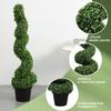 39 Inch Tower Topiary Spiral Artificial Plant Artificial Boxwood Decorative Plant Green Plastic Tree Green Fake Plant for Indoor
