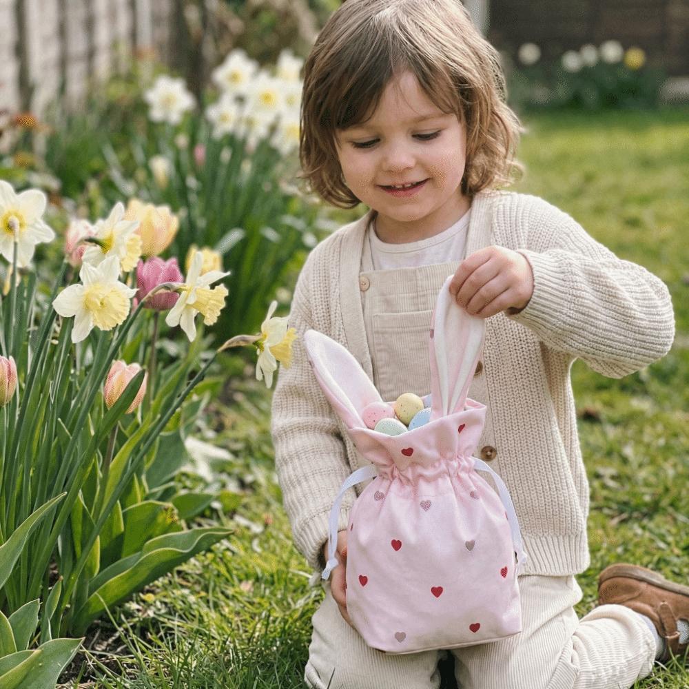 5 Pcs/Set Durable Rabbit Ears Drawstring Bags Reusable Candy Packaging Box  Holiday Decor