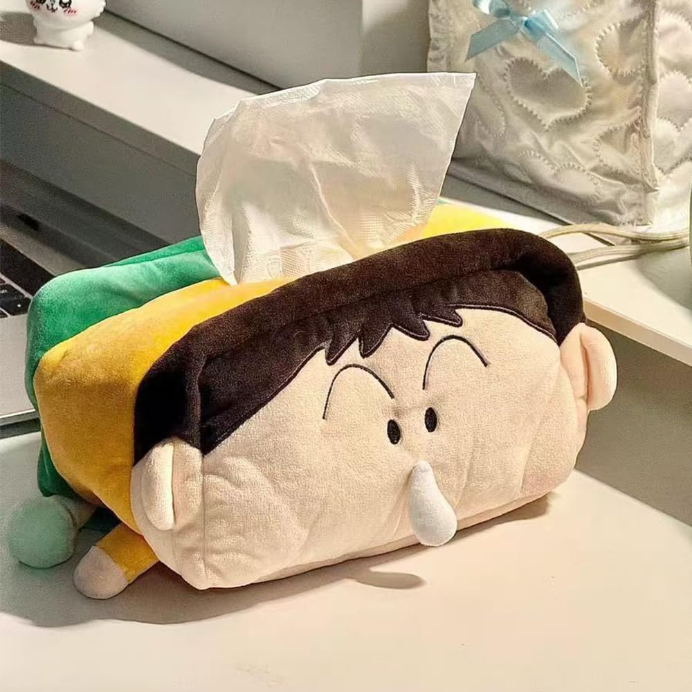 Crayon Shin-chan Bo-chan Tissue Case/Cover/Plush Box Tissue, Stylish, Multi-functional, Fluffy, Car-Ready, Keepsake, Gift, Birthday Gift, Unisex