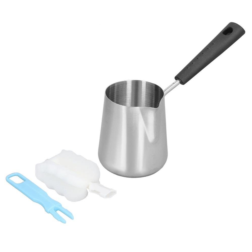 Stainless Steel Butter Warmer Mini Size Melting Pot Barista Tools Coffee Warmer  Lattes Preparation