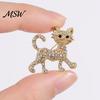 Cat Shaped Pin Rhinestone Shape Brooch Pin, Kitten Lapel Clip for Animal Accessory Women Girls, Sweater Cardigan Coat Suit Decoration Jewelry
