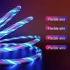 Luminous Gradient 3-in-1 Fast Charging Cable for Apple, Android, and Type-C Devices