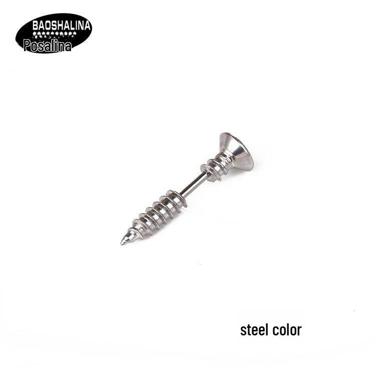 Hochwertige doppelseitige Schraubohrringe - Ausgefallenes Halloween-Accessoire