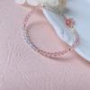 Flowers on the Road New natural strawberry crystal and gray moonstone crystal niche original design14K Women's bracelet