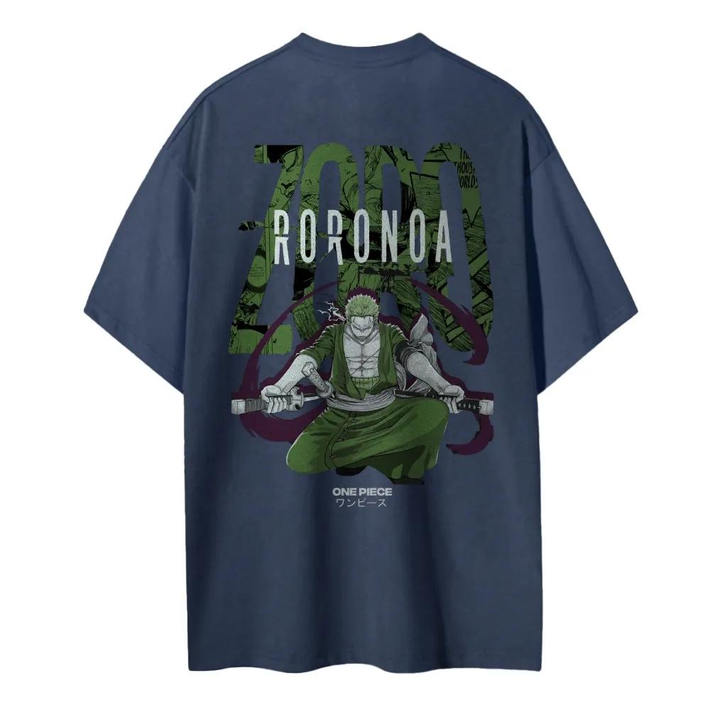 ONE PIECE Animation Derivatives Roronoa Zoro Printed Cotton Crew Neck Tshirt Mens Summer High Quality Casual 2025 Trending