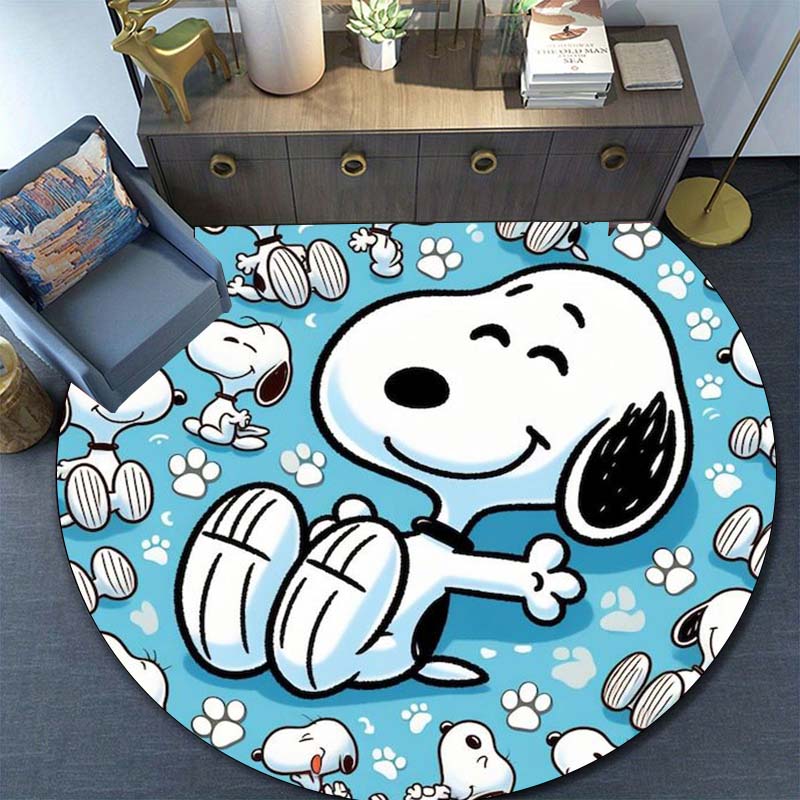 Lucky Red Rose Printed Round Carpet Anti Slip and Easy To Clean Ideal Carpet for Home or Vacation Homes Durable and Affordable