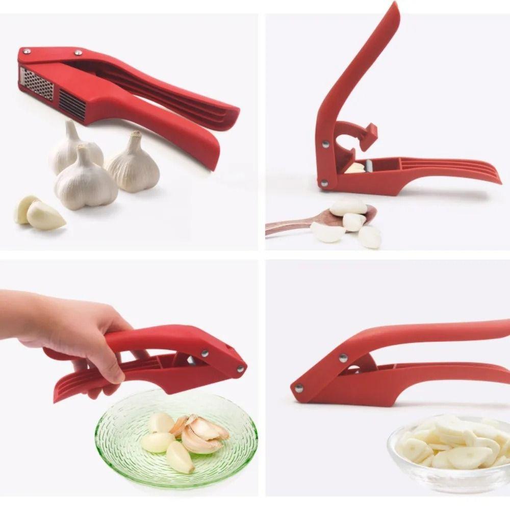 Manual Type Garlic Slicer Stainless Steel Garlic Masher Portable Garlic Crusher  Home Cooking