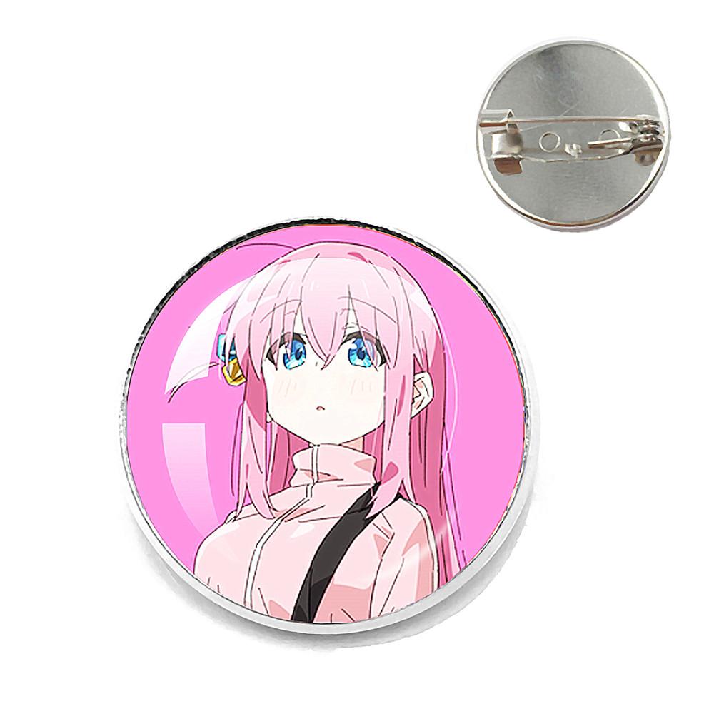 Bocchi The Rock Anime Brooch Gotoh Hitori Ijichi Nijika Kita Ikuyo Yamada Ryo Cartoon Cosplay Glass Brooch Pin For Badge Gifts