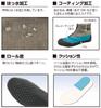 Rikioh Tabic II Coat Water-Repellent Work Boots with Zipper Closure and Two Cushions (Black, Size 28.0 Cm)
