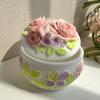 Round Flower Shape Plaster Storage Box Silicone Molds Mini Candle Cup Storage Jar Home Decoration Mold