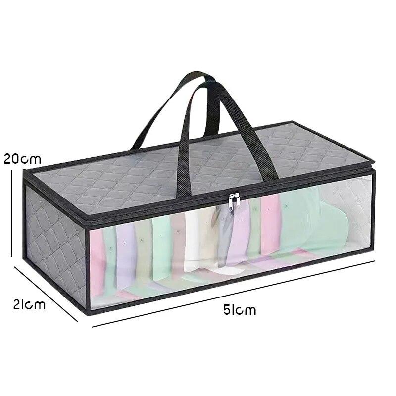 

Органайзер для гардероба, ящик для хранения одежды, водостойкий ящик для хранения одежды под кроватью, большая вместительная пыленепроницаемая сумка для хранения, экономия места серый