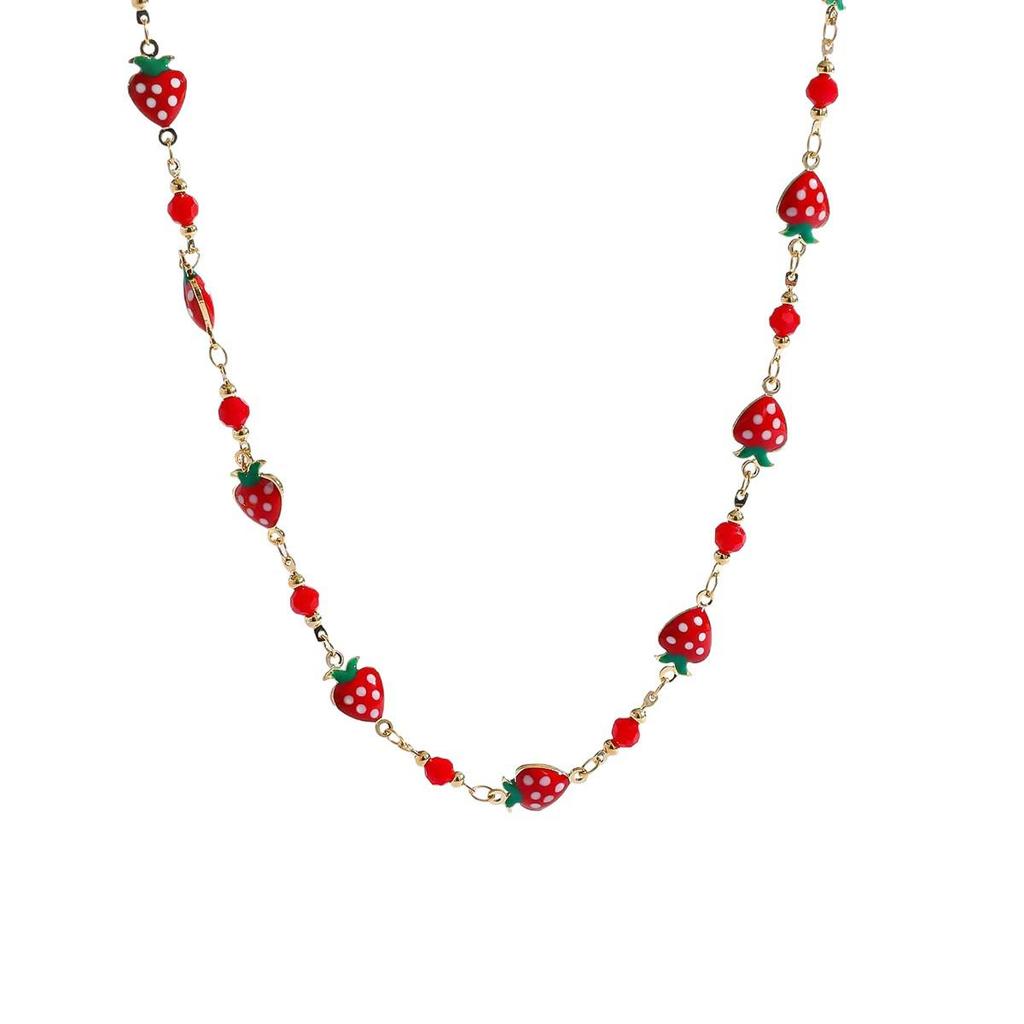 Elegant Women's Strawberry Bracelet - Sweet Summer Fashion Fruit Jewelry