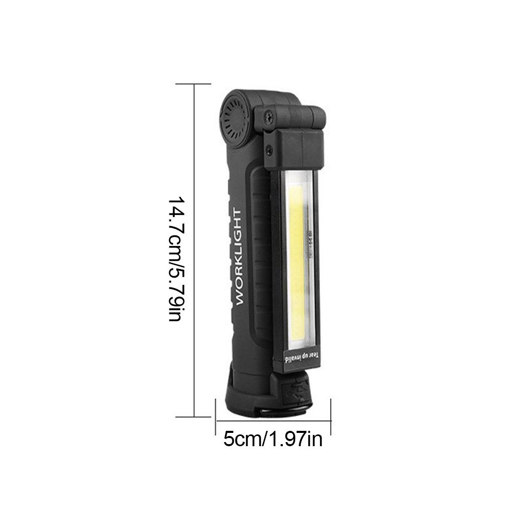 Multifunctional Folding Work Light Portable Camping Light USB Rechargeable Flashlight With Built-in Battery Magnetic Lamp