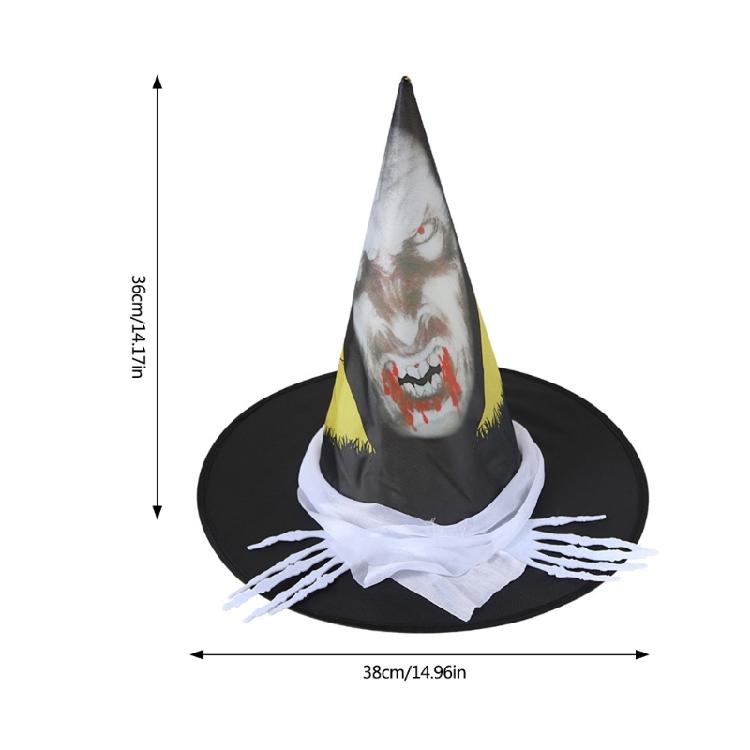 Halloween Witch Caps for Cosplay Veil Spiders Wizard Hat Adult Unisex Witch Hat Costume Pointed Hat Festival Holiday Hat