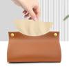 High Quality PU Leather Handbag Purse Tissue Box Holder Home Solid Color Storage Box Napkin Holder Tissue Boxes Napkin Holder