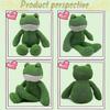 40cm Frog Plush Toy Cute Frog Stuffed Plushie Cuddly Toys Soft Long-Legged Frog Animal Plush Dolls Calming Decoration Cushion Gift for Girls Kids (Gre