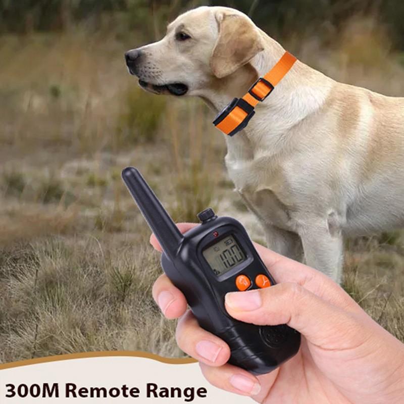 Buy 300M Remote Electronic Dog Training Collar With LCD Blue Screen