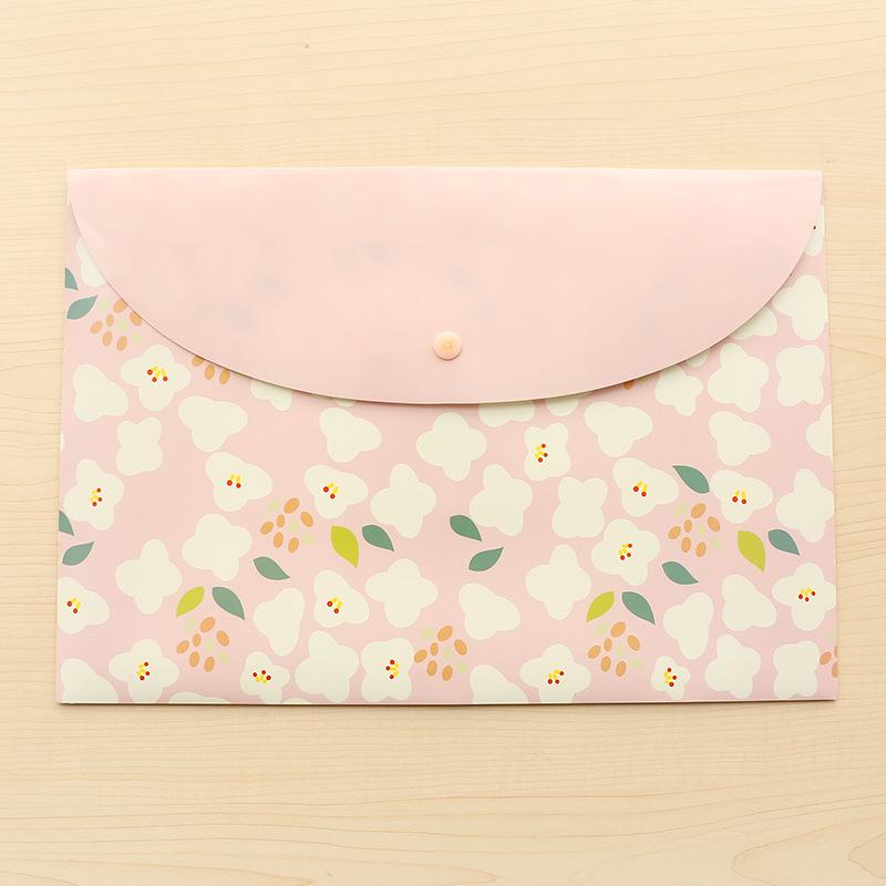 1PC Waterproof Multi Pocket Plastic Kawaii A4 File Folder Bag Document Paper Organizer Case Office School Stationery Supplies