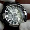 Casio Liquid Crystal/Pointer Dual Display Series Trendy Fashion Classic Men Watches Black GA-200BW-1A