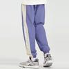 Li-Ning Fashion Series Side Color Block Long Knit Sports Pants Men Bottoms Gray Ink-Blue AYKS033-4