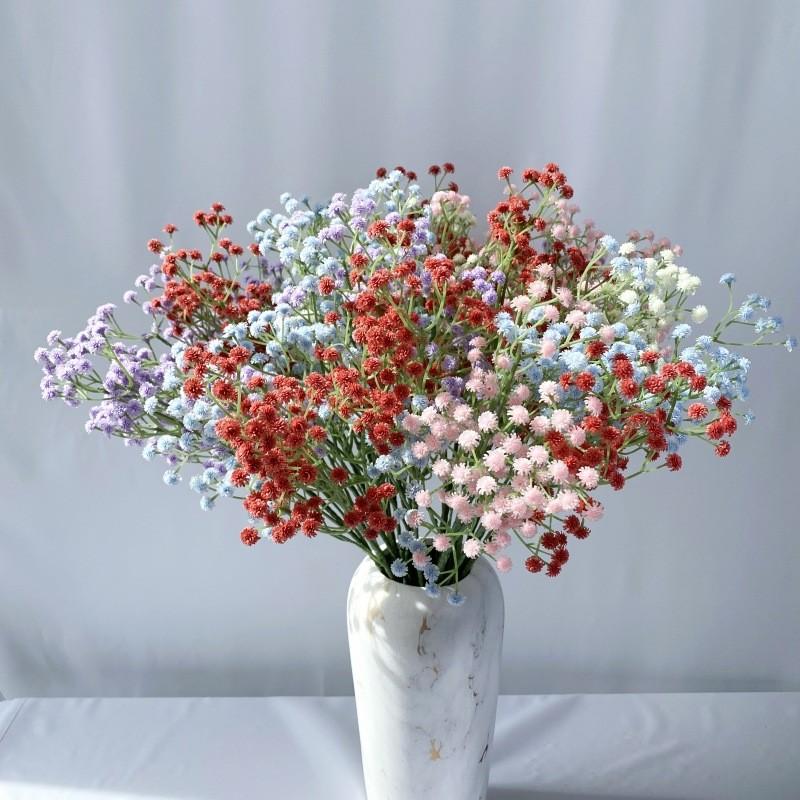 Fake Gypsophila Plastic Flower Bouquet For Wedding Photography Home Use Decor