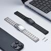 For Samsung Galaxy Fit3 Watch Band 3-Bead Turtle Back Buckle Titanium Alloy Strap