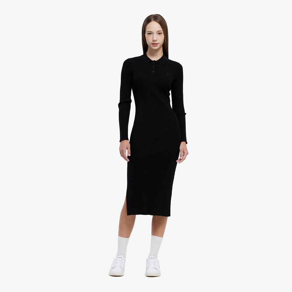 Lacoste Women's Ribbed Knit Collar Dress EF997E-55N031