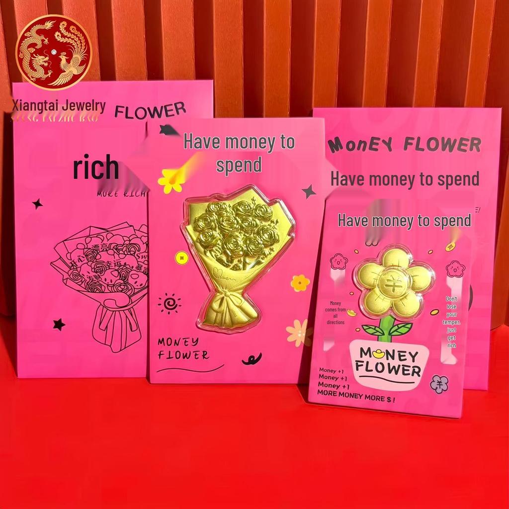 Gold Rich Red Envelope Set – 999 Gold Foil New Year Lucky Money Bag for Spring Festival