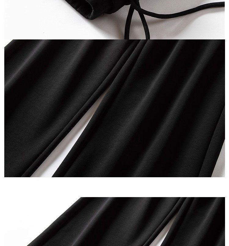 Women's Plus Velvet Wide-Leg Pants: Autumn/Winter Cotton Drape, Thick, Straight-Leg for Middle-Aged & Elderly