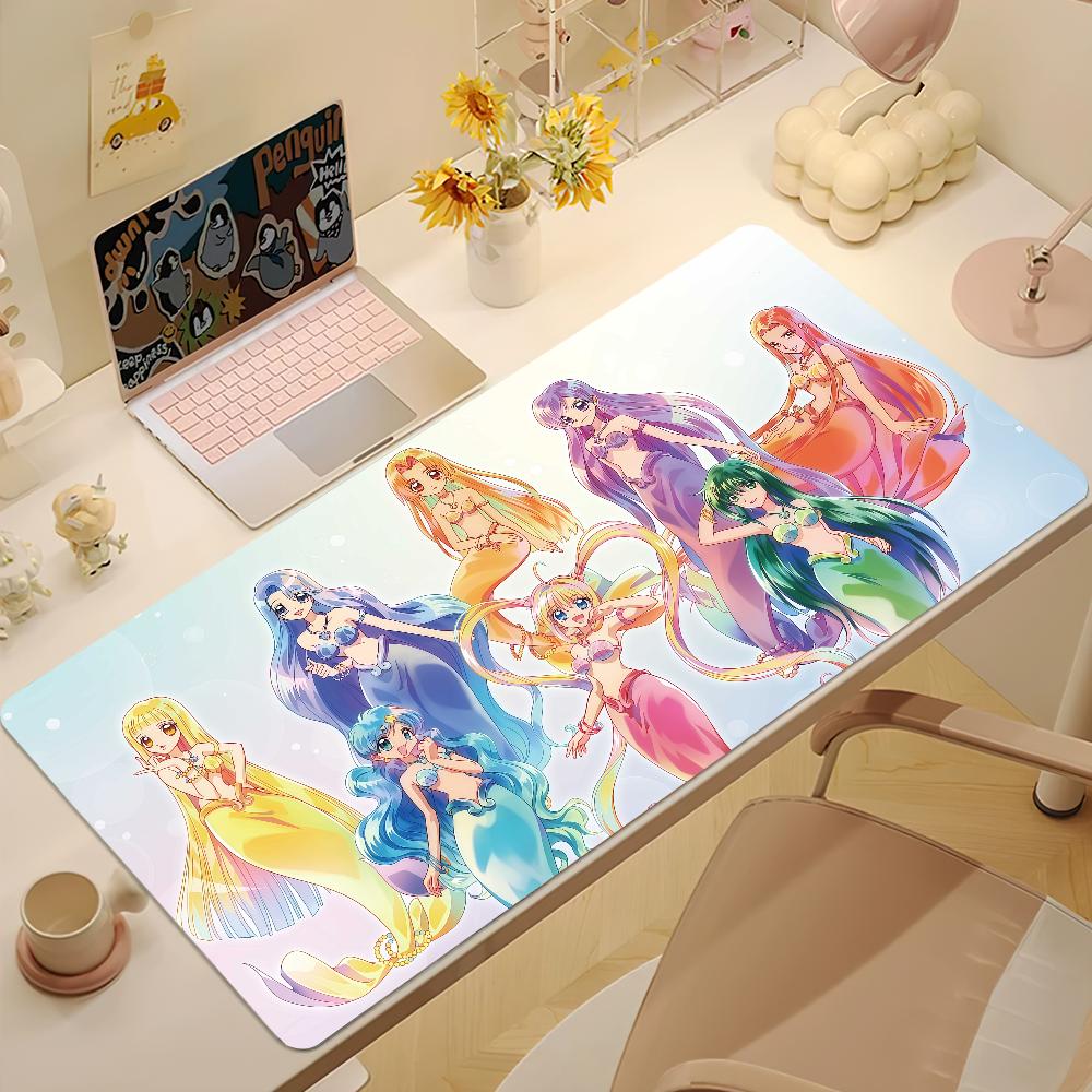 Anime Mmermaid Melody Mouse Pad Large Nonslip Lockedge Desktop Computer Desk Mat Keyboard Writing Mousepad Office Game Student
