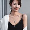 Pullable Flash Diamond Pearl Long Necklace Light Luxury Niche 2024 Design Sense Advanced Collarbone Chain Neck Chain Tide