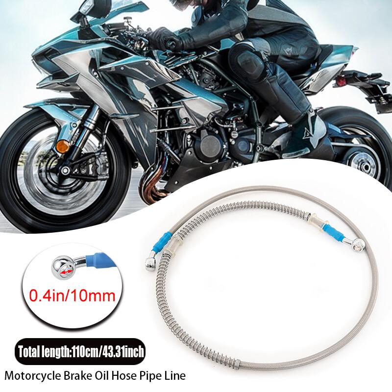 15.4-45 in Motorcycle Racing Hydraulic Brake Hose 10mm Braided Oil Hoses Line M