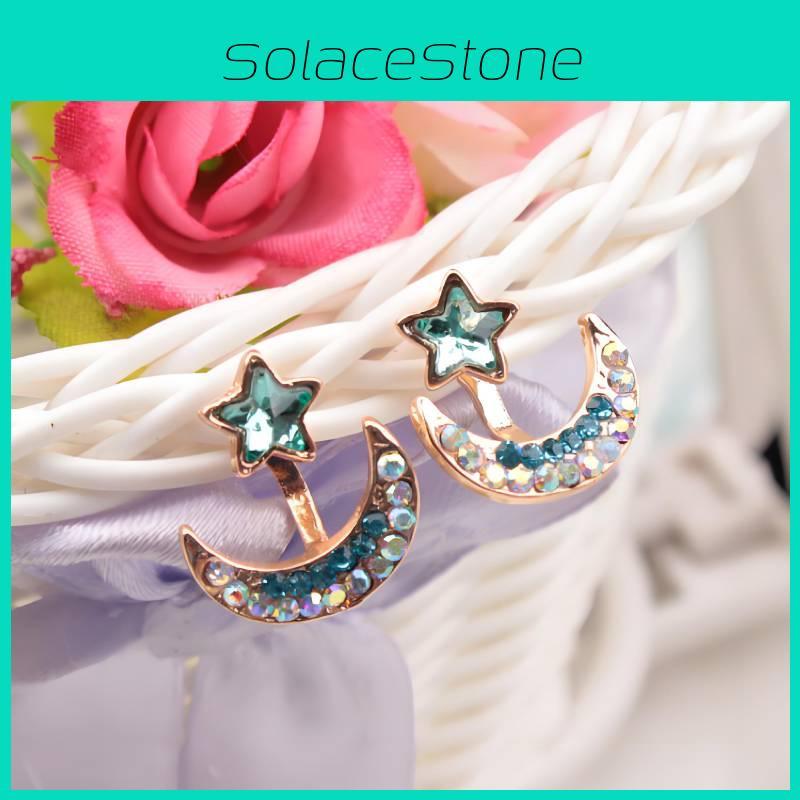 Stunning 2019 New Korean Style Star And Moon Alloy Earrings For Vintage Fashion Lovers