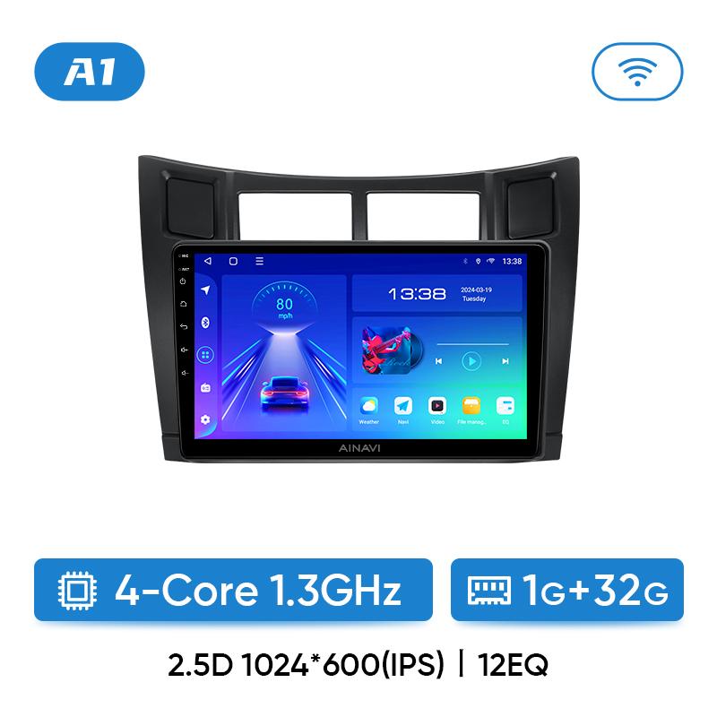 

Ainavi автомобильный радиоприемник мультимедийный плеер для Toyota Yaris 2005 - 2012 беспроводной Android 12 Auto Carplay Qualcomm 4G DSP 48EQ 2 Din