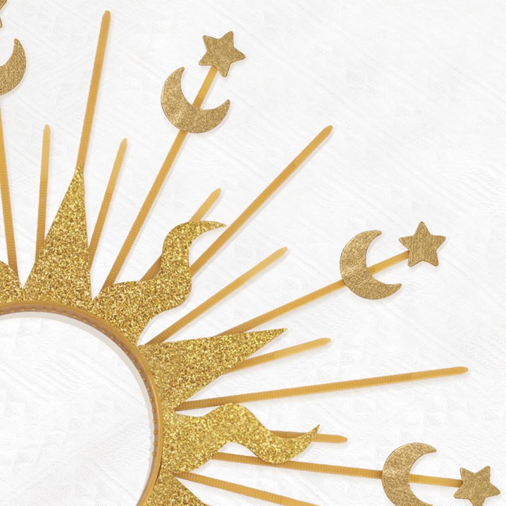 Elegant Radiance Crown Headband Moon Star Baroque Tiaras Hairband Women Cosplay Costume Accessories Church Hairband