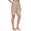 Sommer 2026 High Waist Baumwoll-Leinen Lässige Lockere Shorts mit Taschen