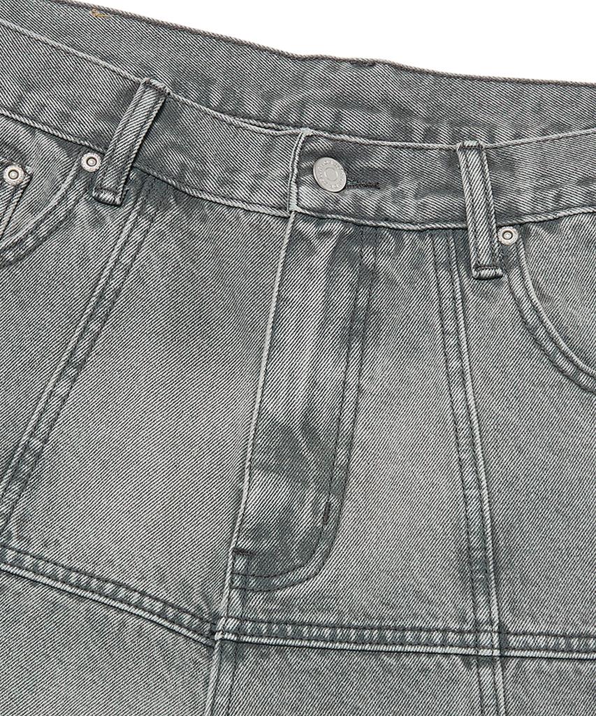 WKNDRS Patch Work Denim Shorts (Grey)