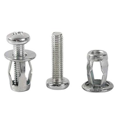 Plouluyt 20pcs M6x25 Jack Nuts Car Metal Screw Petal Nut with Hollow Wall Iron Peel Screw